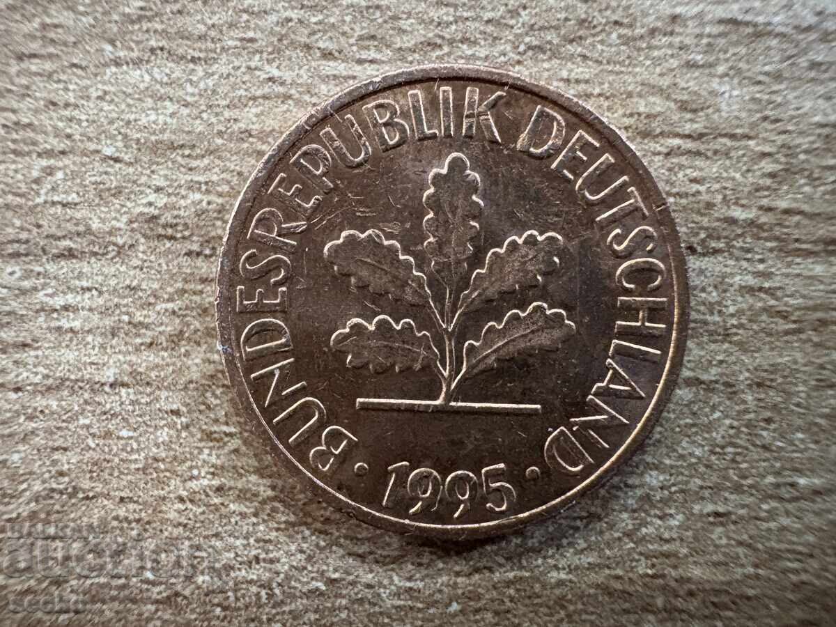Германия - 1 пфениг (1995) - F с цена 0.20 лв. | € 0.10 Германия - 1 пфениг (1995) - F с цена 0.20 лв. | € 0.10