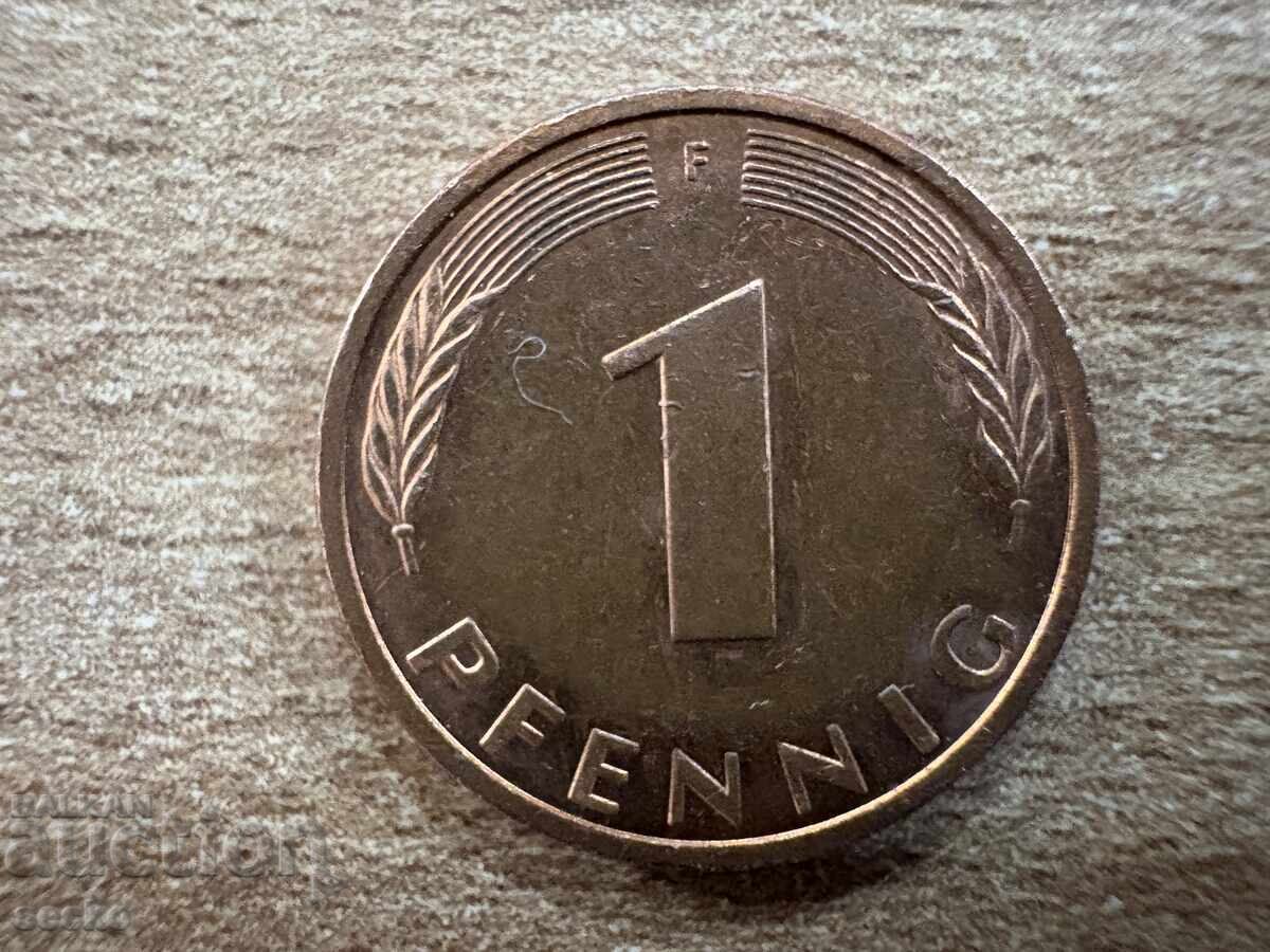 Германия - 1 пфениг (1995) - F Германия - 1 пфениг (1995) - F