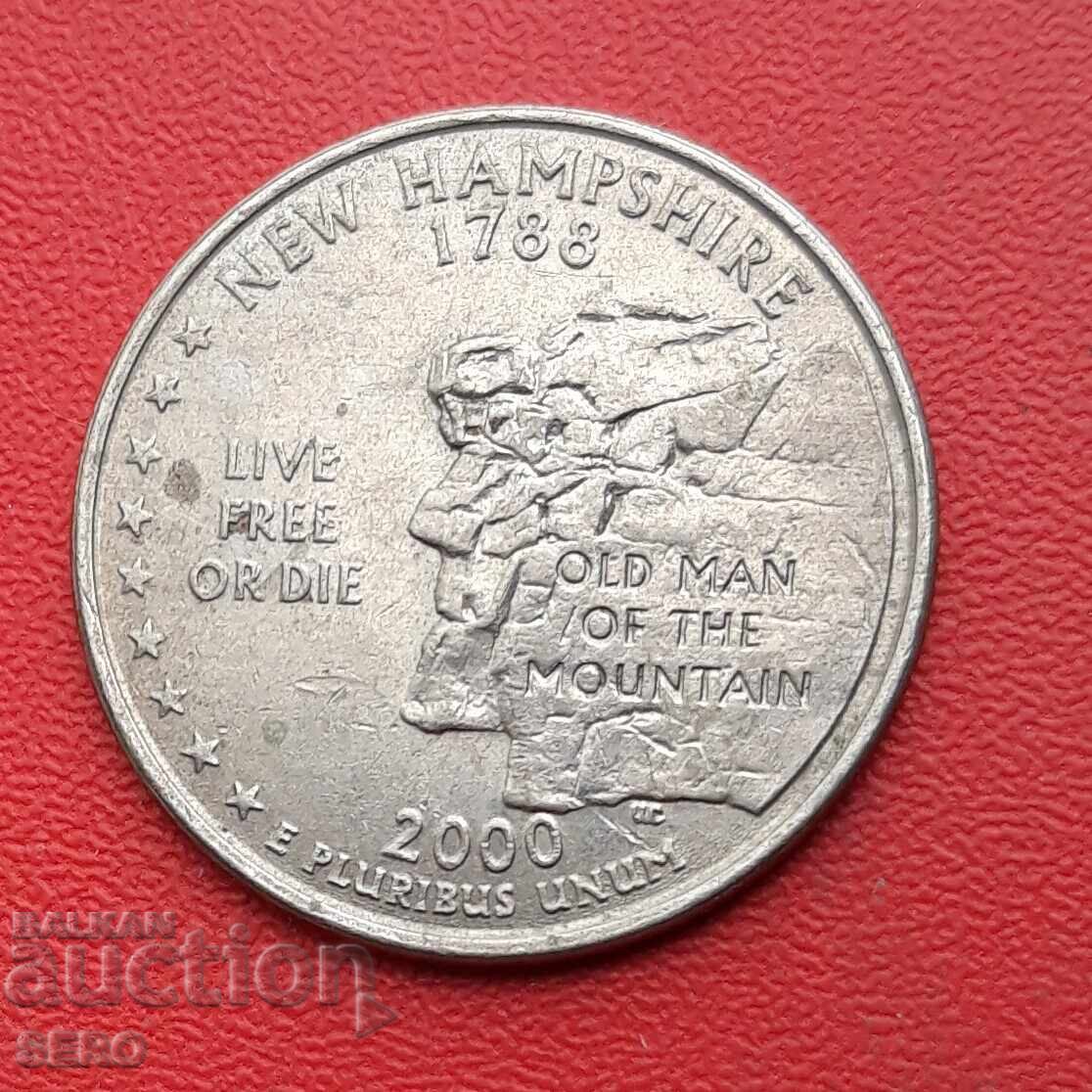 US-1/4 Dollar 2000-State of New Hampshire US-1/4 Dollar 2000-State of New Hampshire