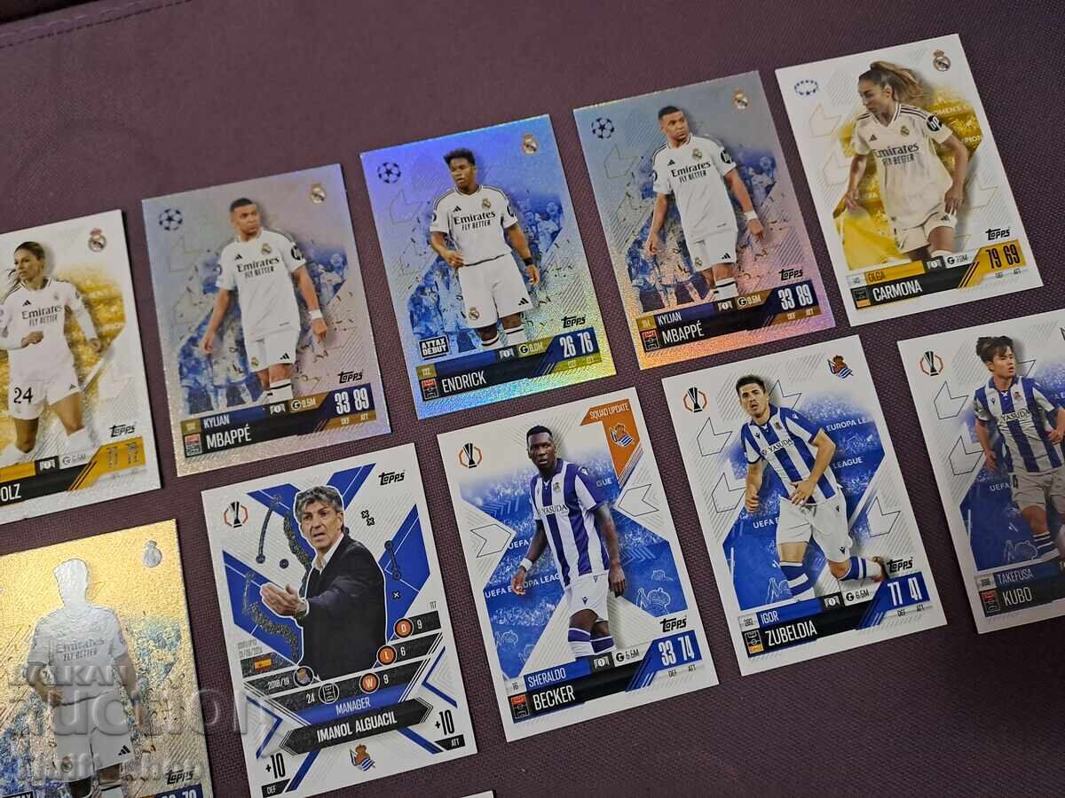 Auction  Match Attax Football Cards - Real Madrid and Espanyol - 15 pcs