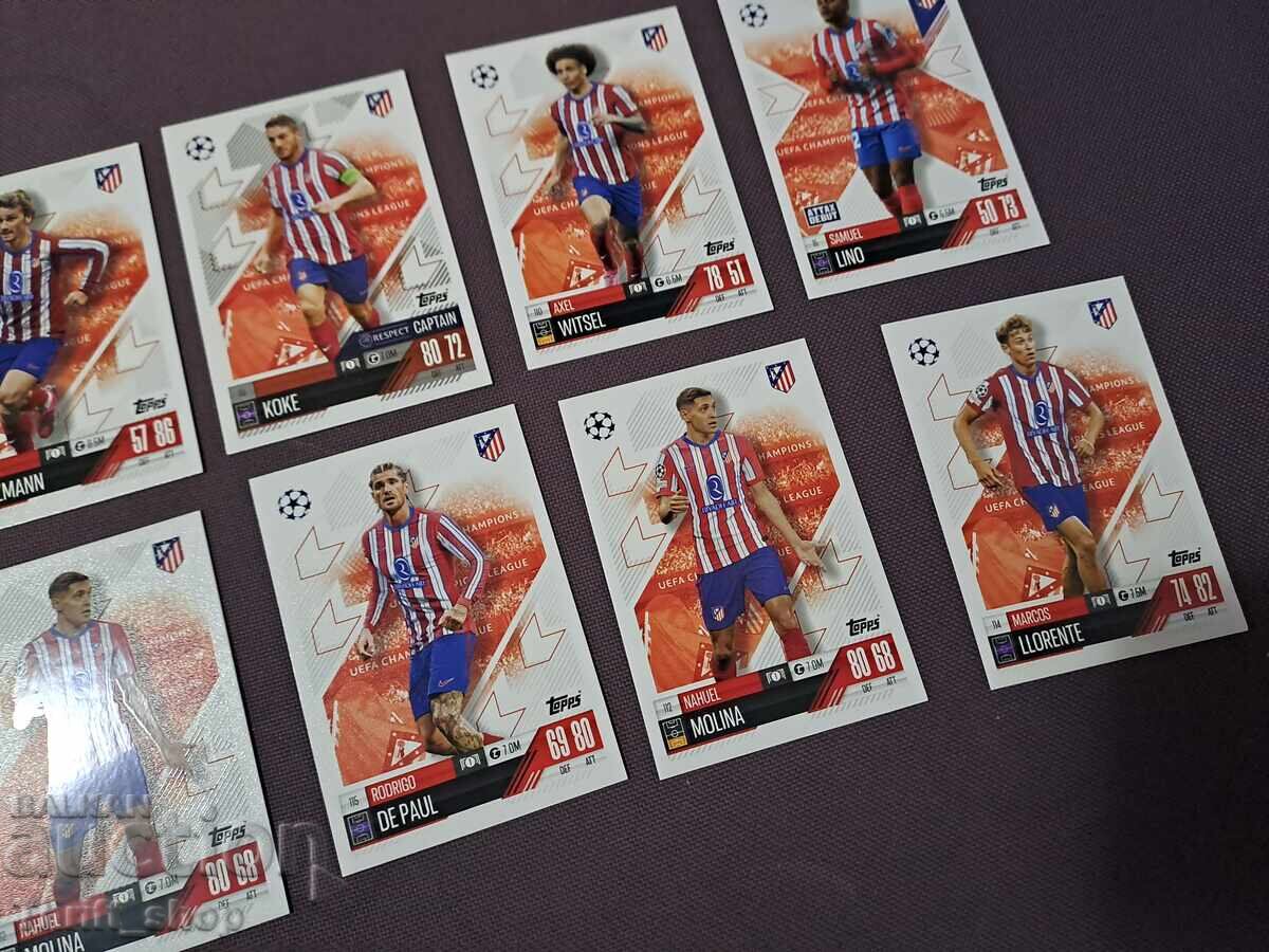 Auction  Match Attax Football Cards - Atletico Madrid 11 pieces