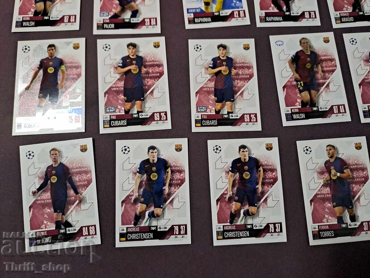 Match Attax Football Cards - Barcelona - 22 pieces with price 10.00 BGN | € 5.11