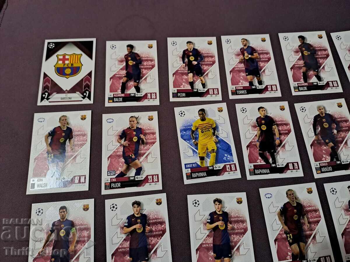 Auction  Match Attax Football Cards - Barcelona - 22 pieces