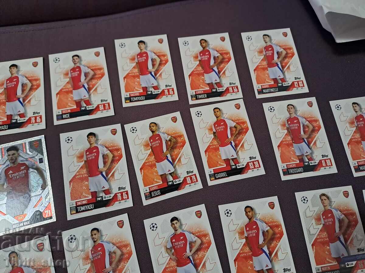 Auction  Match Attax Football Cards - Arsenal - 26 Pieces