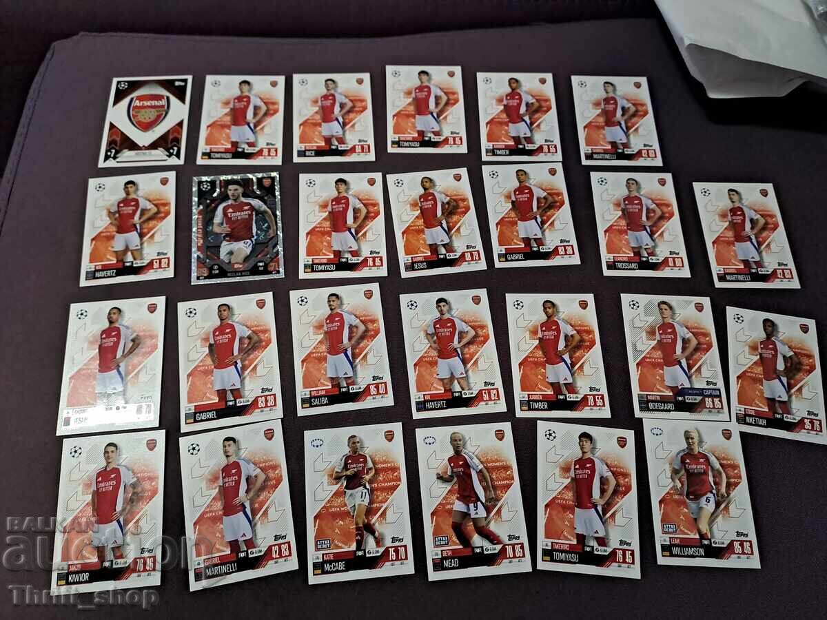 Match Attax Football Cards - Arsenal - 26 Pieces