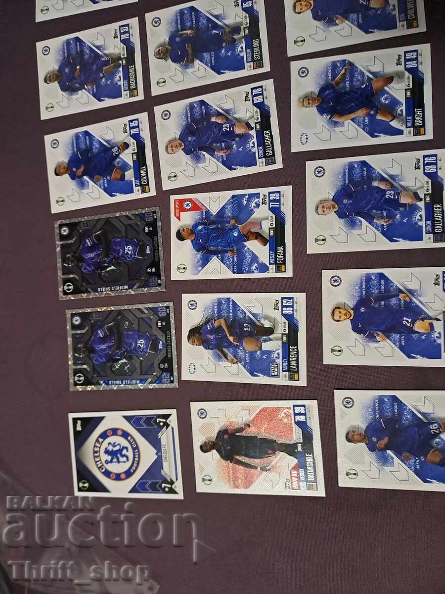 Κάρτες ποδοσφαίρου Match Attax - Τσέλσι - 26 τεμάχια με τιμή 10.00 BGN | € 5.11