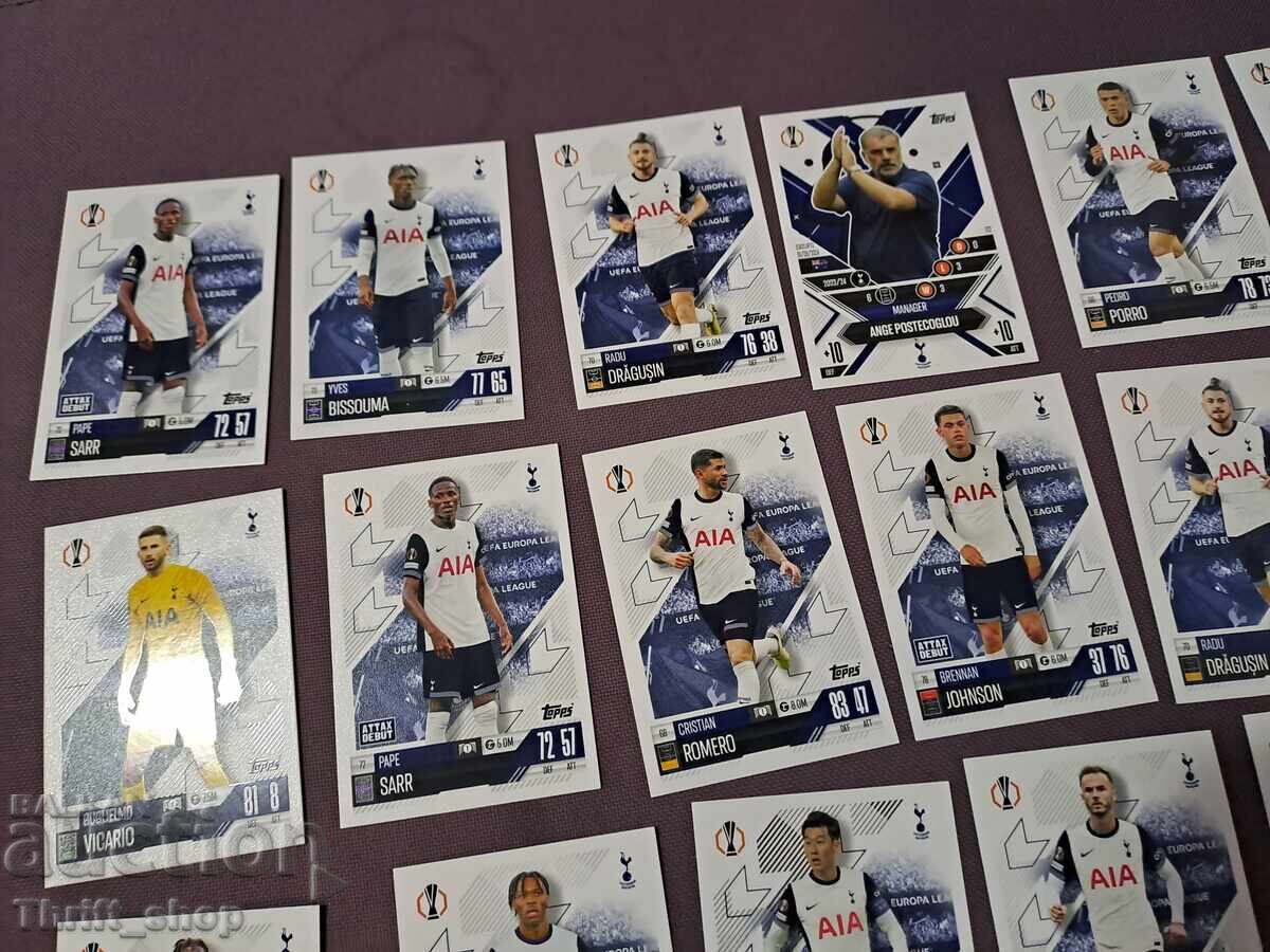 Match Attax Football Cards - Tottenham - 20 pieces with price 10.00 BGN | € 5.11 Match Attax Football Cards - Tottenham - 20 pieces with price 10.00 BGN | € 5.11