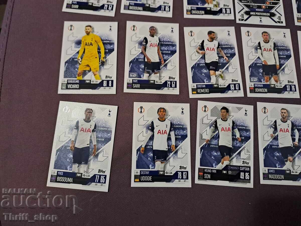 Match Attax Football Cards - Tottenham - 20 pieces - 5 Match Attax Football Cards - Tottenham - 20 pieces - 5