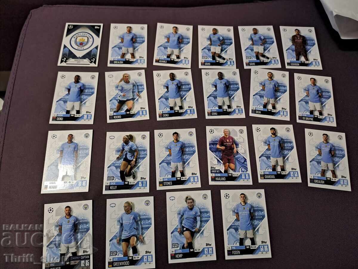 Match Attax Football Cards - Manchester City - 22 Pieces Match Attax Football Cards - Manchester City - 22 Pieces