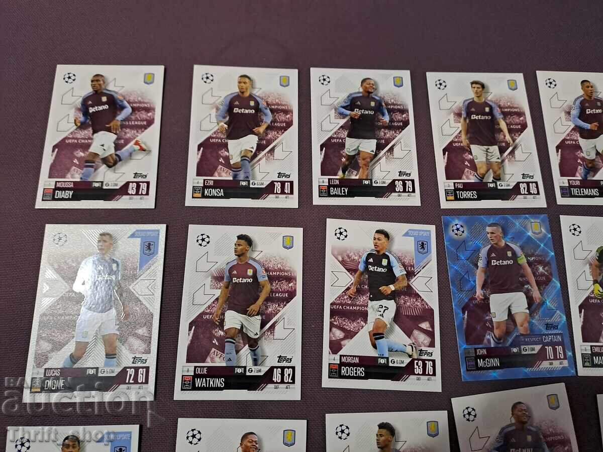 Match Attax Football Cards - Aston Villa - 15 pieces with price 5.00 BGN | € 2.56 Match Attax Football Cards - Aston Villa - 15 pieces with price 5.00 BGN | € 2.56