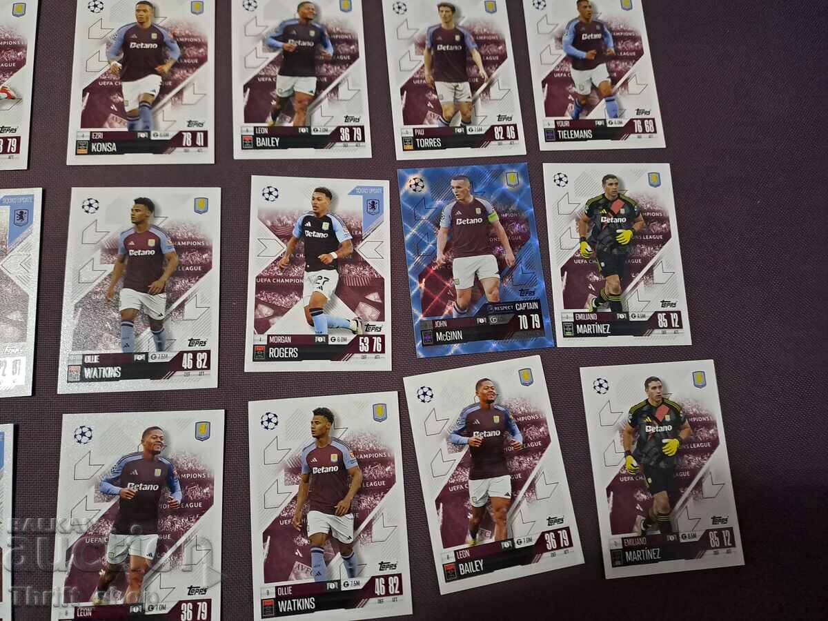 Auction Match Attax Football Cards - Aston Villa - 15 pieces Auction Match Attax Football Cards - Aston Villa - 15 pieces