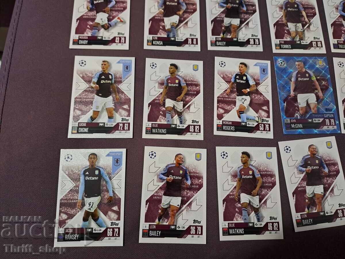 Delivery of Match Attax Football Cards - Aston Villa - 15 pieces Delivery of Match Attax Football Cards - Aston Villa - 15 pieces