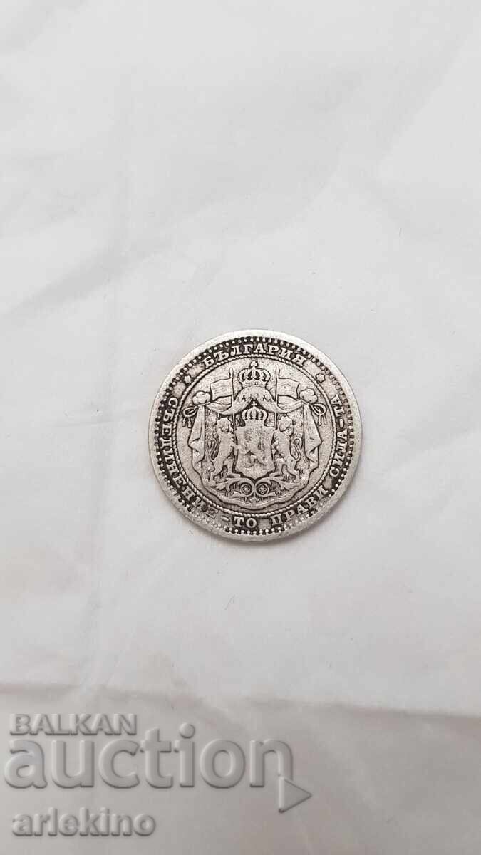 Prince's Silver Coin 50 Stotinki 1883 - 5