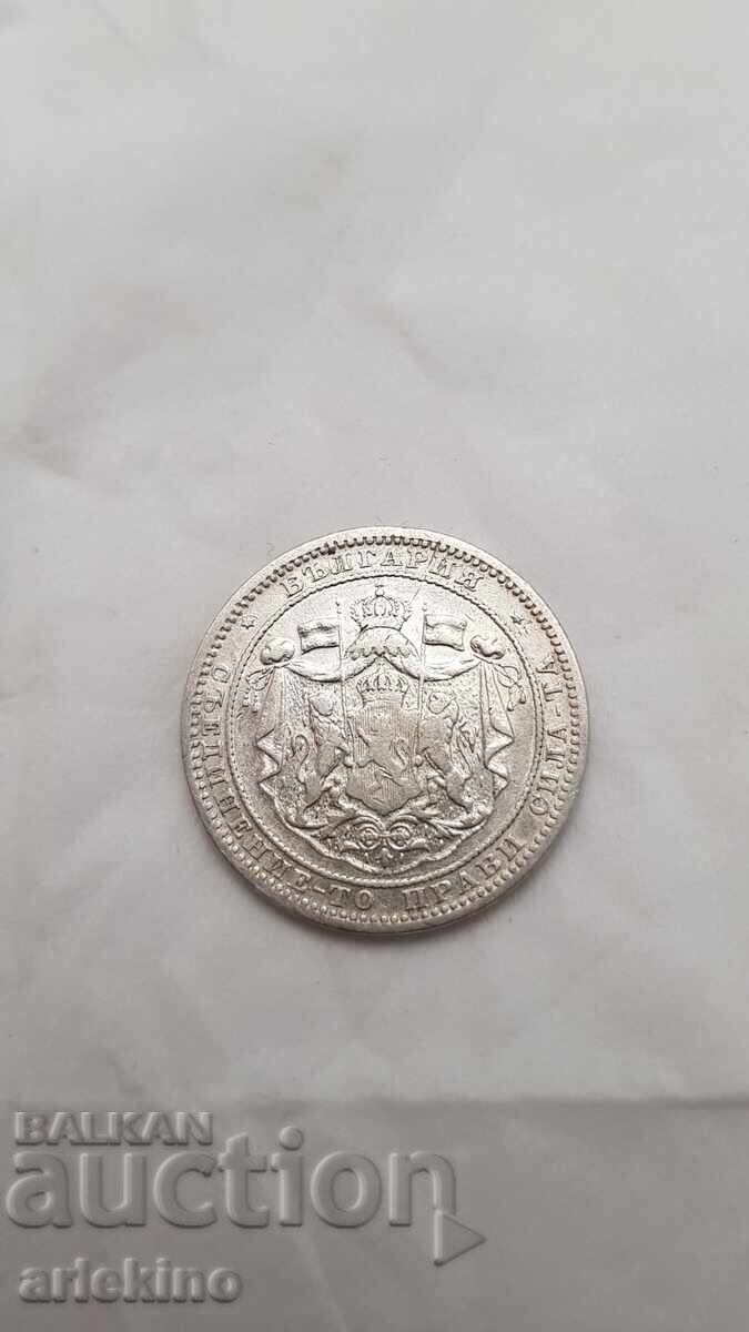 Auction  Prince's Silver Coin 1 Lev 1882