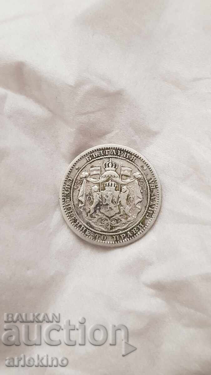 Δημοπρασία Πριγκιπική ασημένια νομίσμα 1 λέβα 1882 Δημοπρασία Πριγκιπική ασημένια νομίσμα 1 λέβα 1882