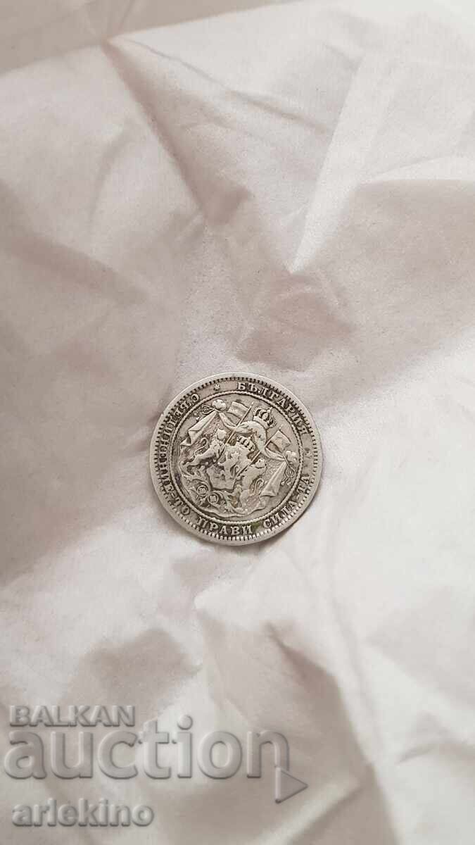 Πριγκιπική ασημένια νομίσμα 1 λέβα 1882 - 5 Πριγκιπική ασημένια νομίσμα 1 λέβα 1882 - 5