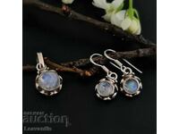 Set argint cu piatră lunii