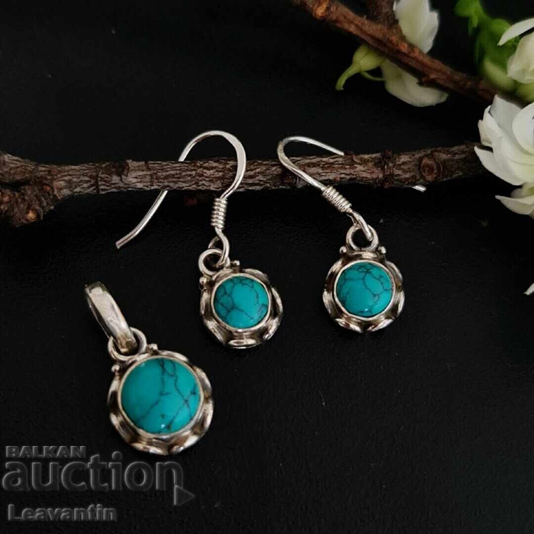 Silver set with Turquoise with price 62.00 BGN | € 31.70