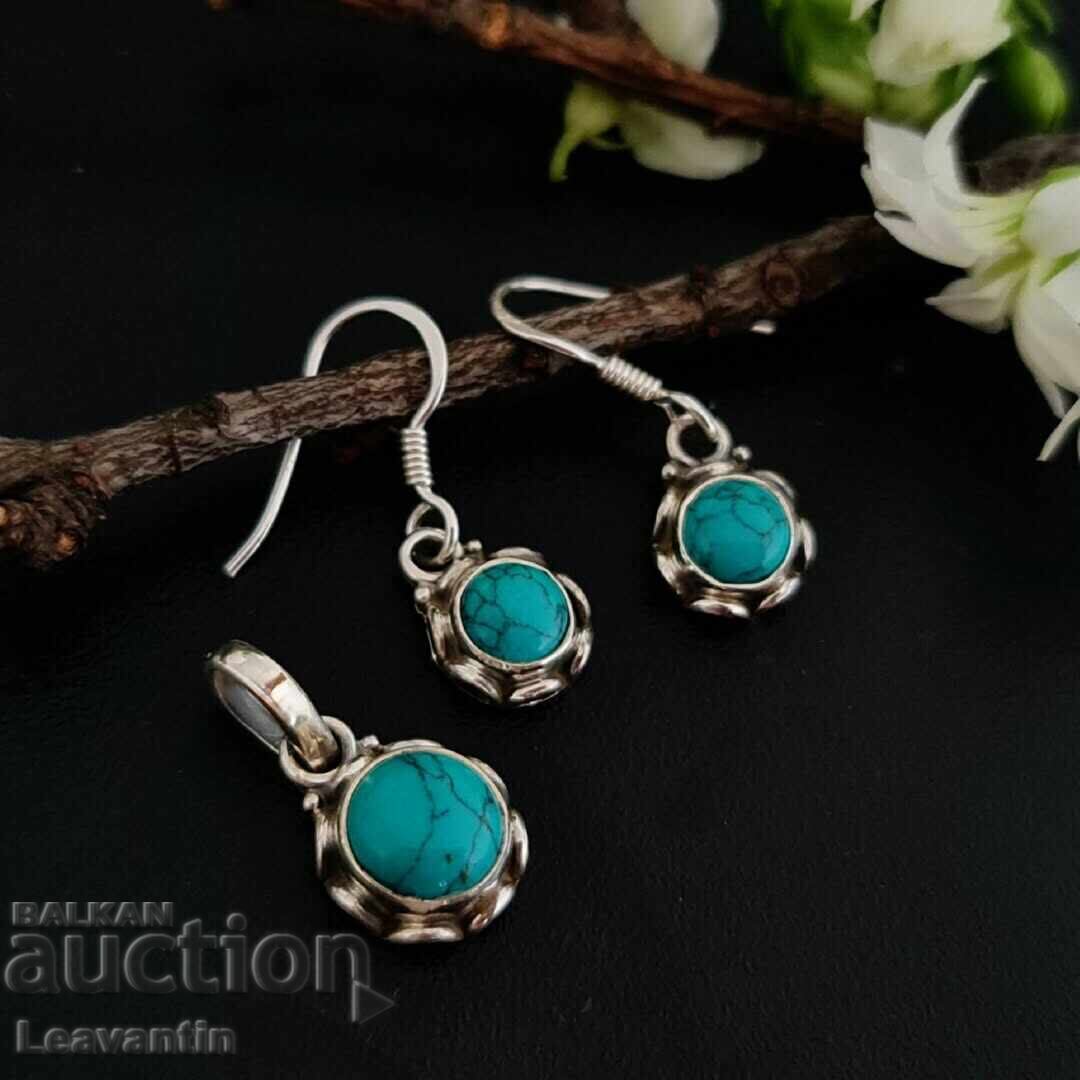 Auction  Silver set with Turquoise