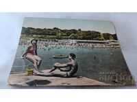 Postcard Varna View from the Sea Baths 1960