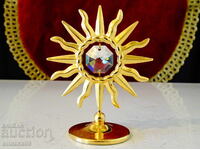 Figurină aurită Soare cu cristal Bohemia de la Crystocraft