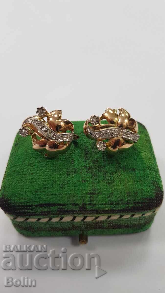 Collectible Gold Diamond Earrings - 18 Carat Europe
