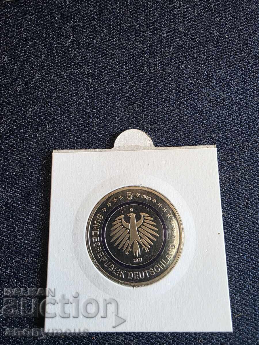 5 Ευρώ νόμισμα Γερμανία πολικός κύκλος, περιοχή G 2021 με τιμή 30.00 BGN | € 15.34