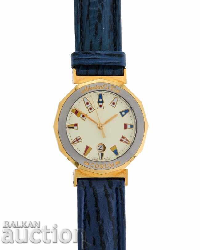 Livrarea Corum. Ceas cu cuarț și calendar din oțel inoxidabil