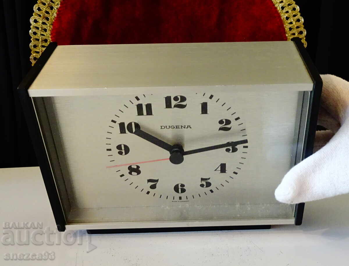 German Dugena Desk Clock with Ruby - 6 German Dugena Desk Clock with Ruby - 6