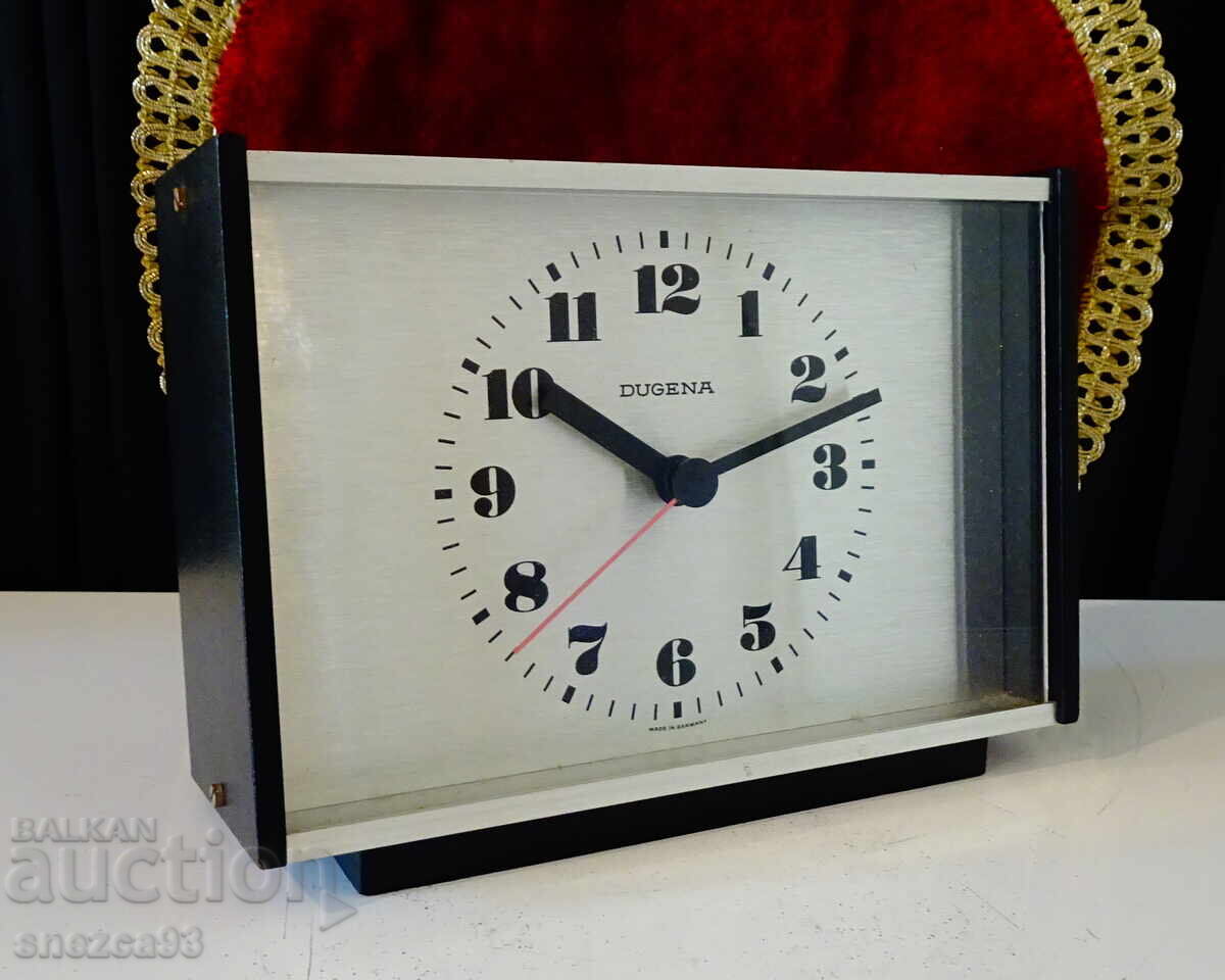 German Dugena Desk Clock with Ruby German Dugena Desk Clock with Ruby