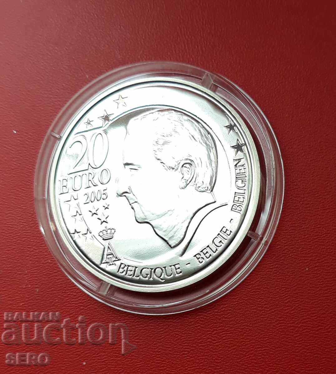 Βέλγιο - 20 ευρώ 2005 - Παγκόσμιο Κύπελλο Ποδοσφαίρου Γερμανία - Πολύ σπάνιο - Ματ - Γυαλιστερό με τιμή 85.01 BGN | € 43.46