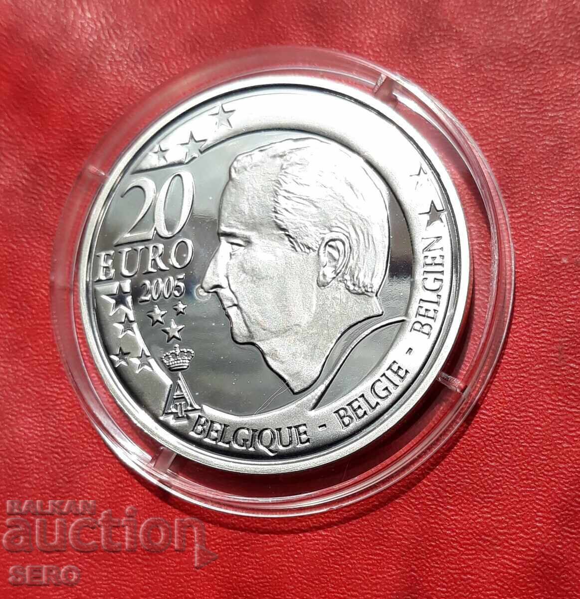 Βέλγιο - 20 ευρώ 2005 - Παγκόσμιο Κύπελλο Ποδοσφαίρου Γερμανία - Πολύ σπάνιο - Ματ - Γυαλιστερό