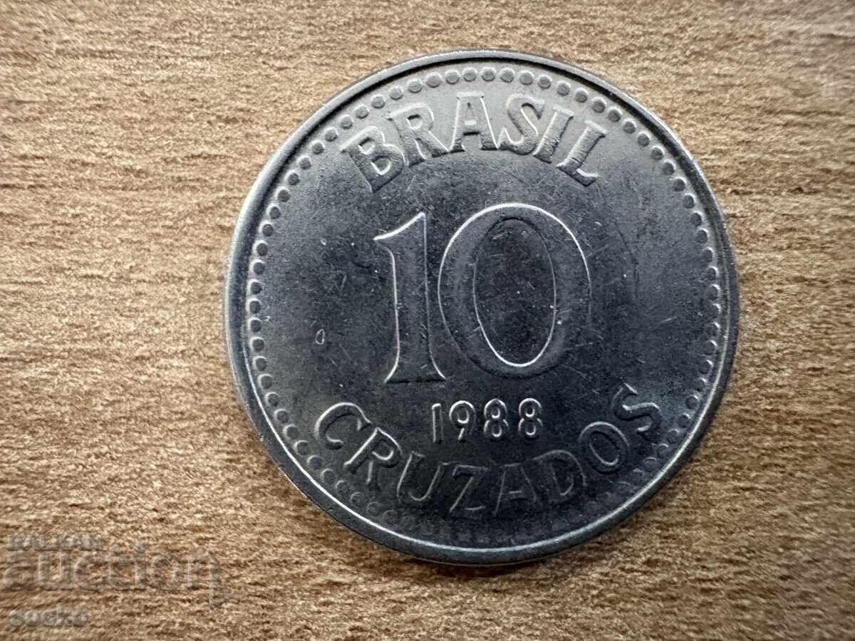 Бразилия - 10 крузадос (1988) Бразилия - 10 крузадос (1988)