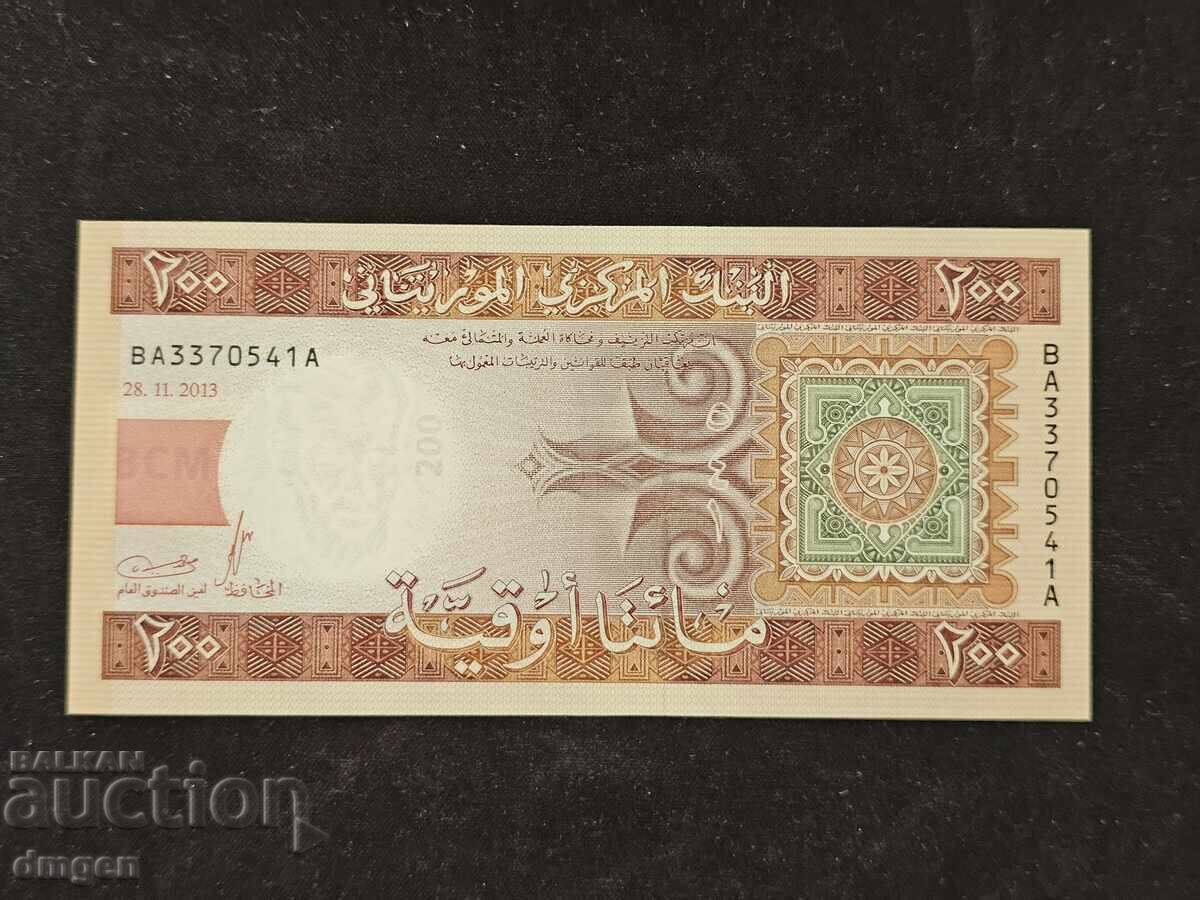 200 Mauritanian Ouguiya 2013 UNC
