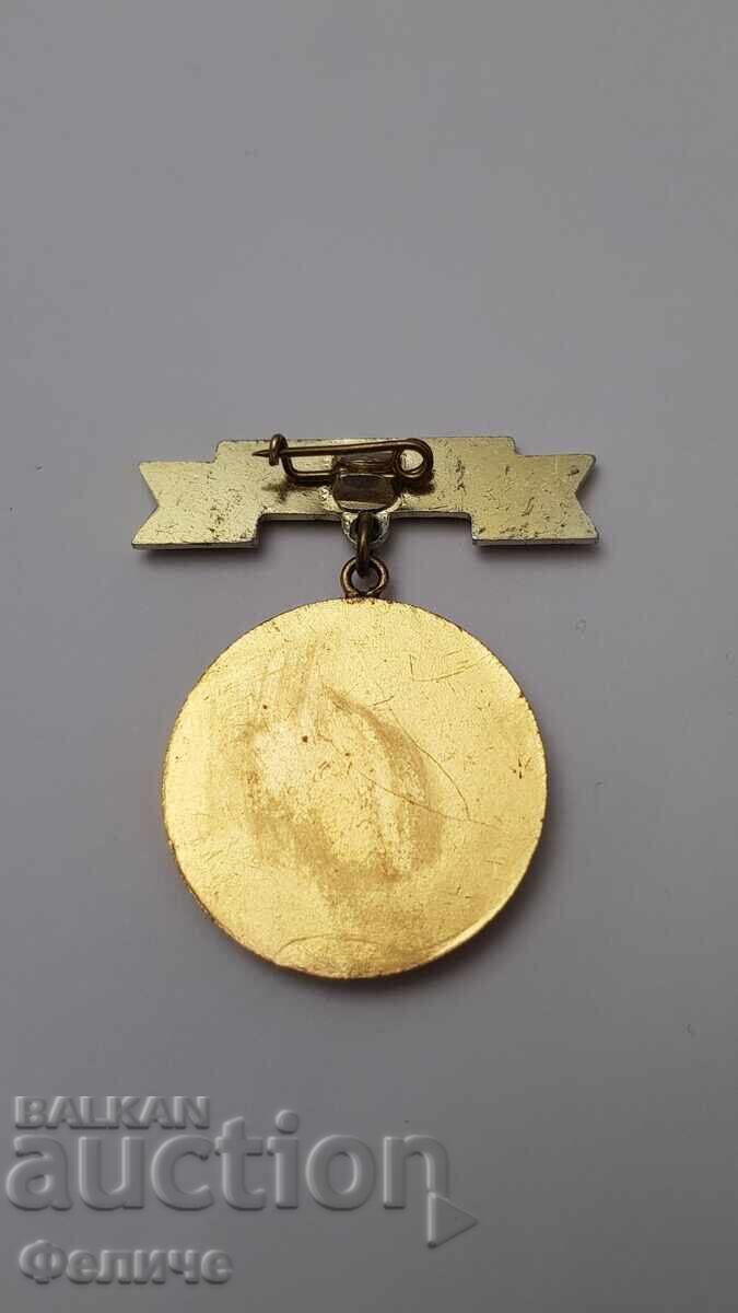 Δημοπρασία Σπάνιο κομμουνιστικό σήμα Πυροσβέστη, Πυροσβεστική "ΓΙΑ ΤΗΝ ΑΝΔΡΕΙΑ"