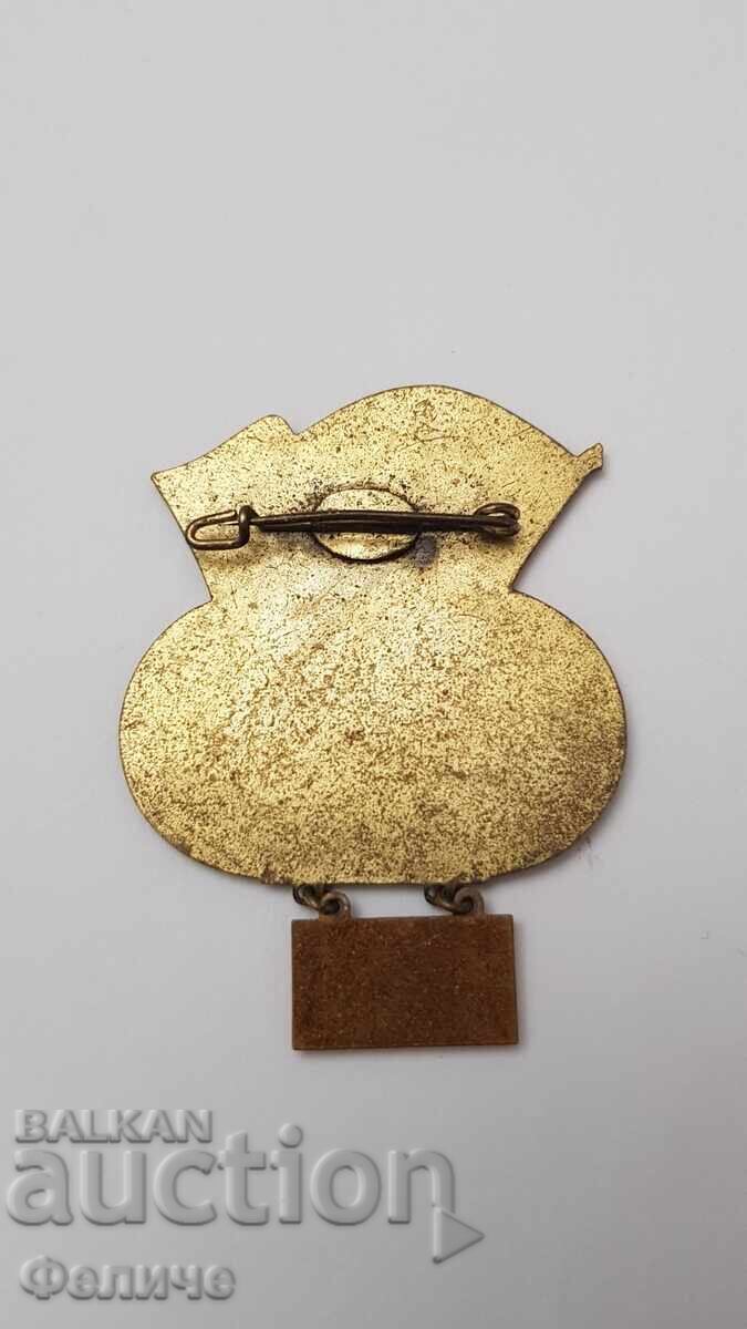 Παράδοση Πολύ σπάνιο Αθλητικό σήμα, κονκάρδα - Γερμανία - Βουλγαρία 1951