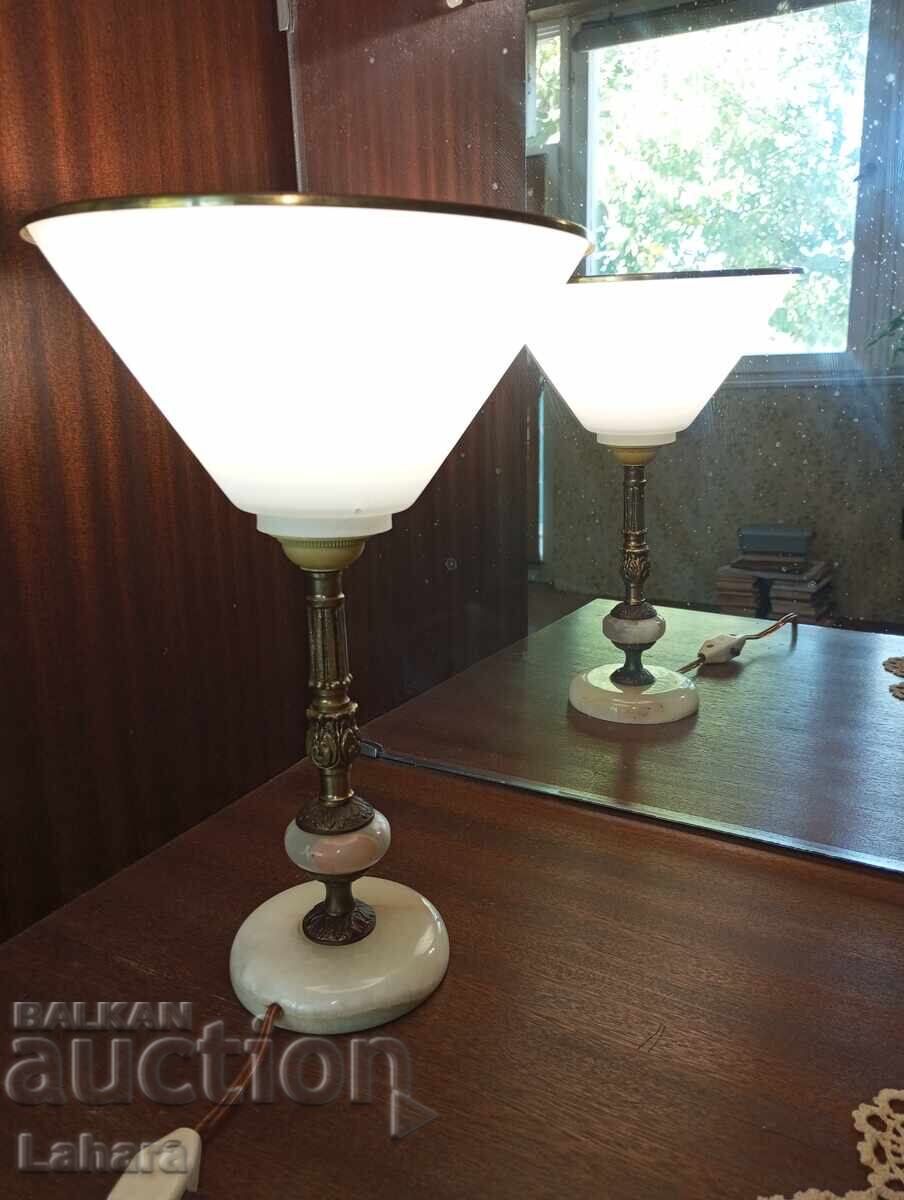 Night, table lamp made of onyx and bronze with price 52.00 BGN | € 26.59 Night, table lamp made of onyx and bronze with price 52.00 BGN | € 26.59