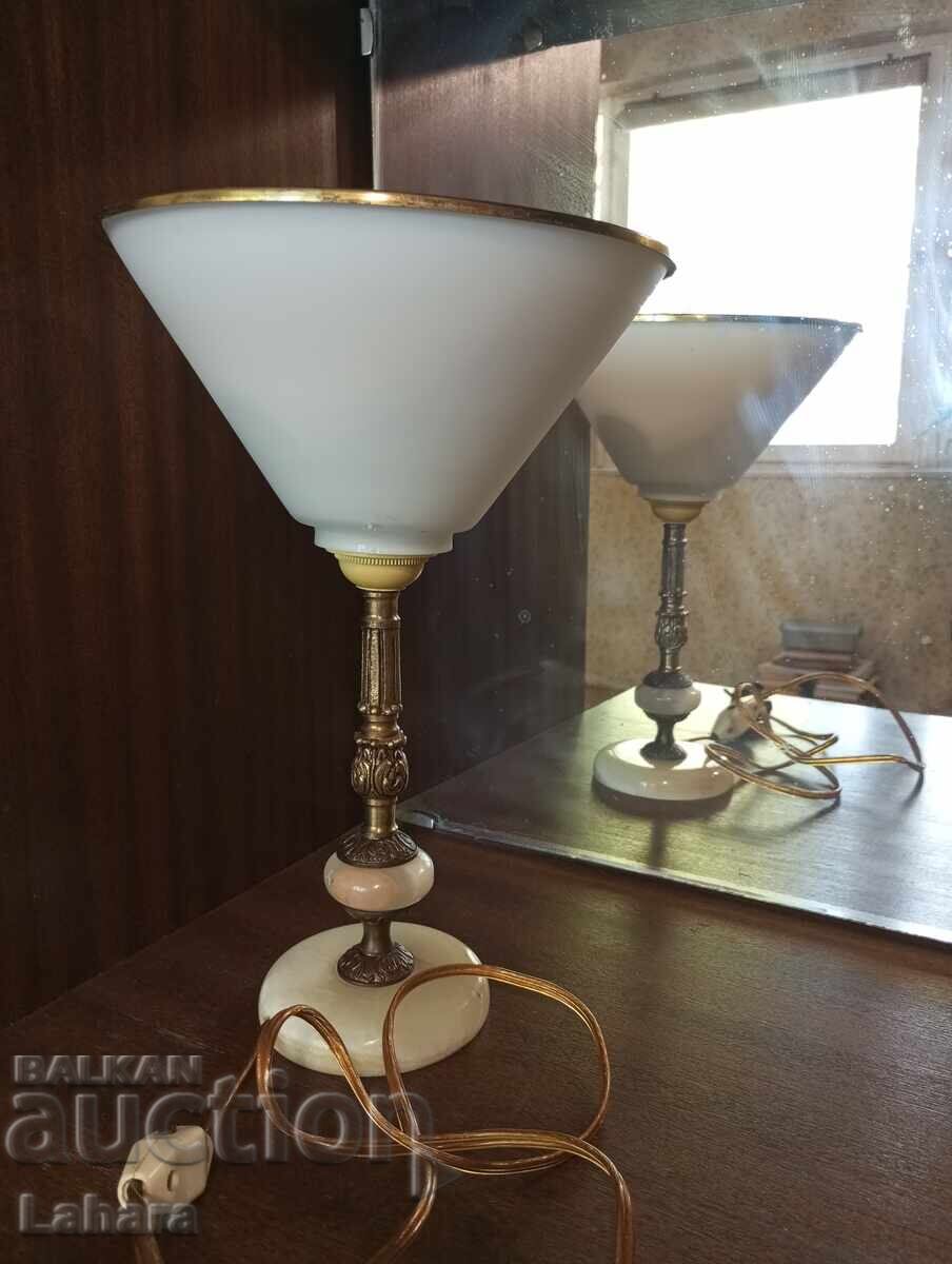 Night, table lamp made of onyx and bronze Night, table lamp made of onyx and bronze