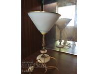 Night, table lamp made of onyx and bronze