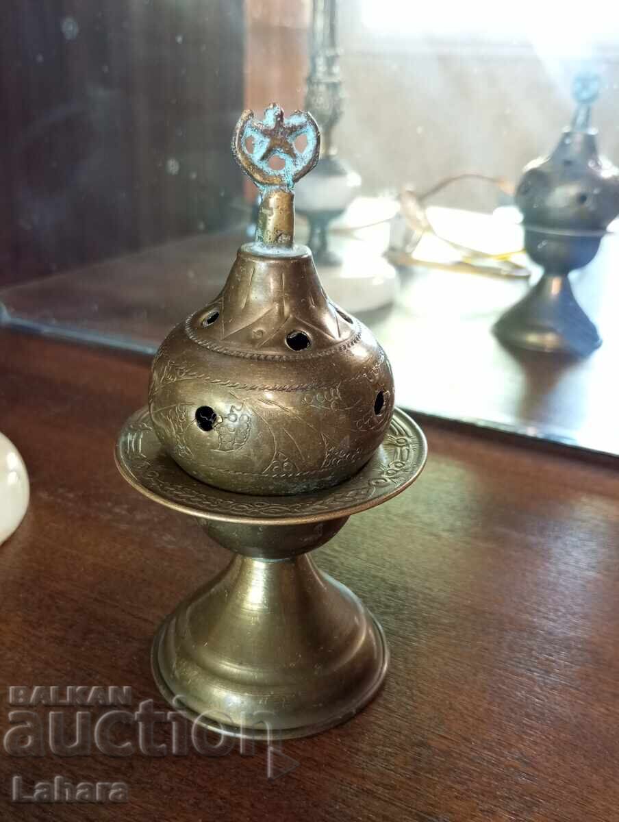 Antique bronze candlestick - 5