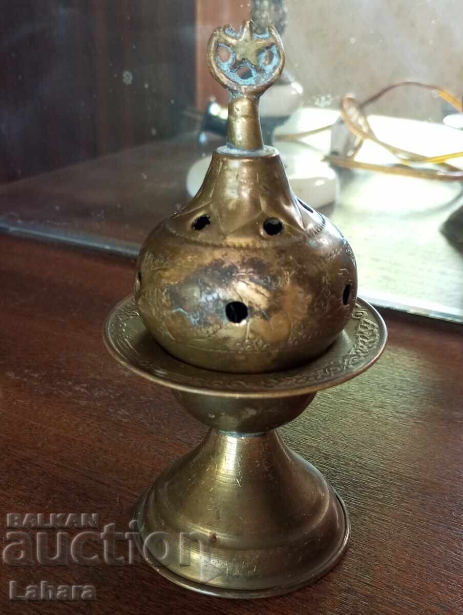 Antique bronze candlestick - 6