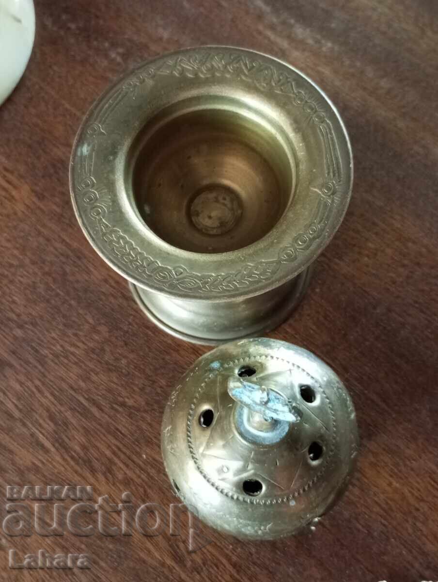 Antique bronze candlestick - 7