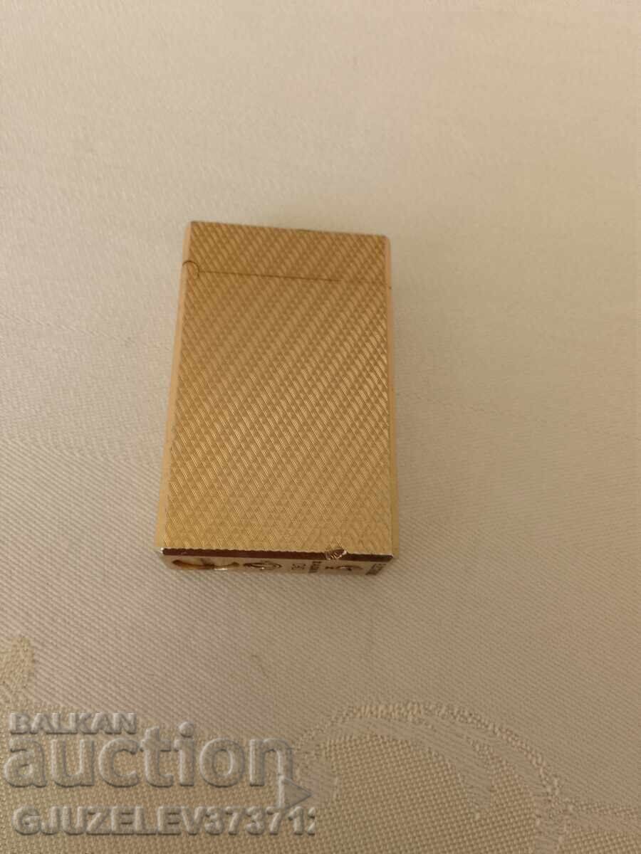 Vintage Gold Plated Gas Lighter Zaima Japan - 5