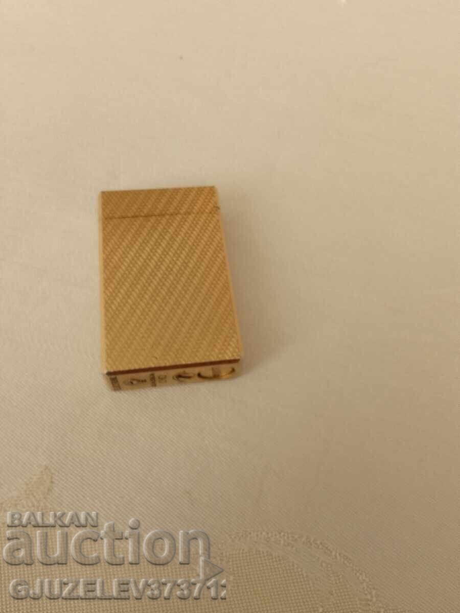 Vintage Gold Plated Gas Lighter Zaima Japan - 6