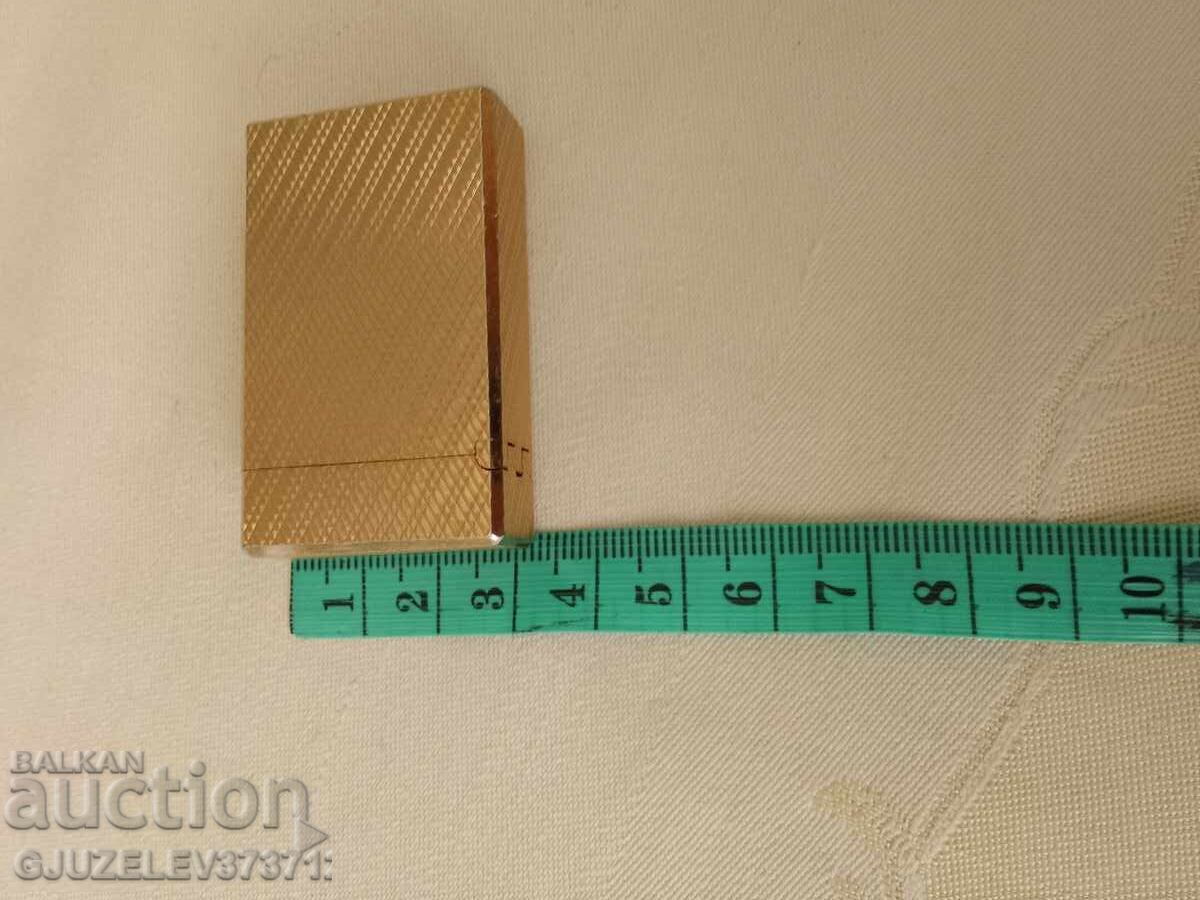 Vintage Gold Plated Gas Lighter Zaima Japan - 7