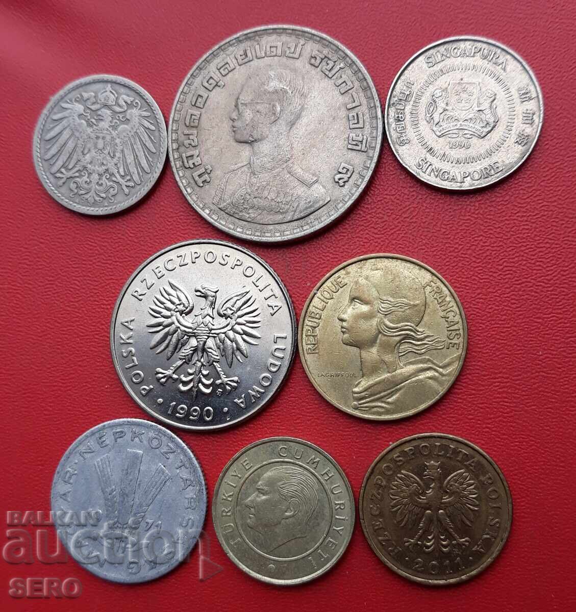 Μικτή παρτίδα 8 νομισμάτων με τιμή 1.00 BGN | € 0.51