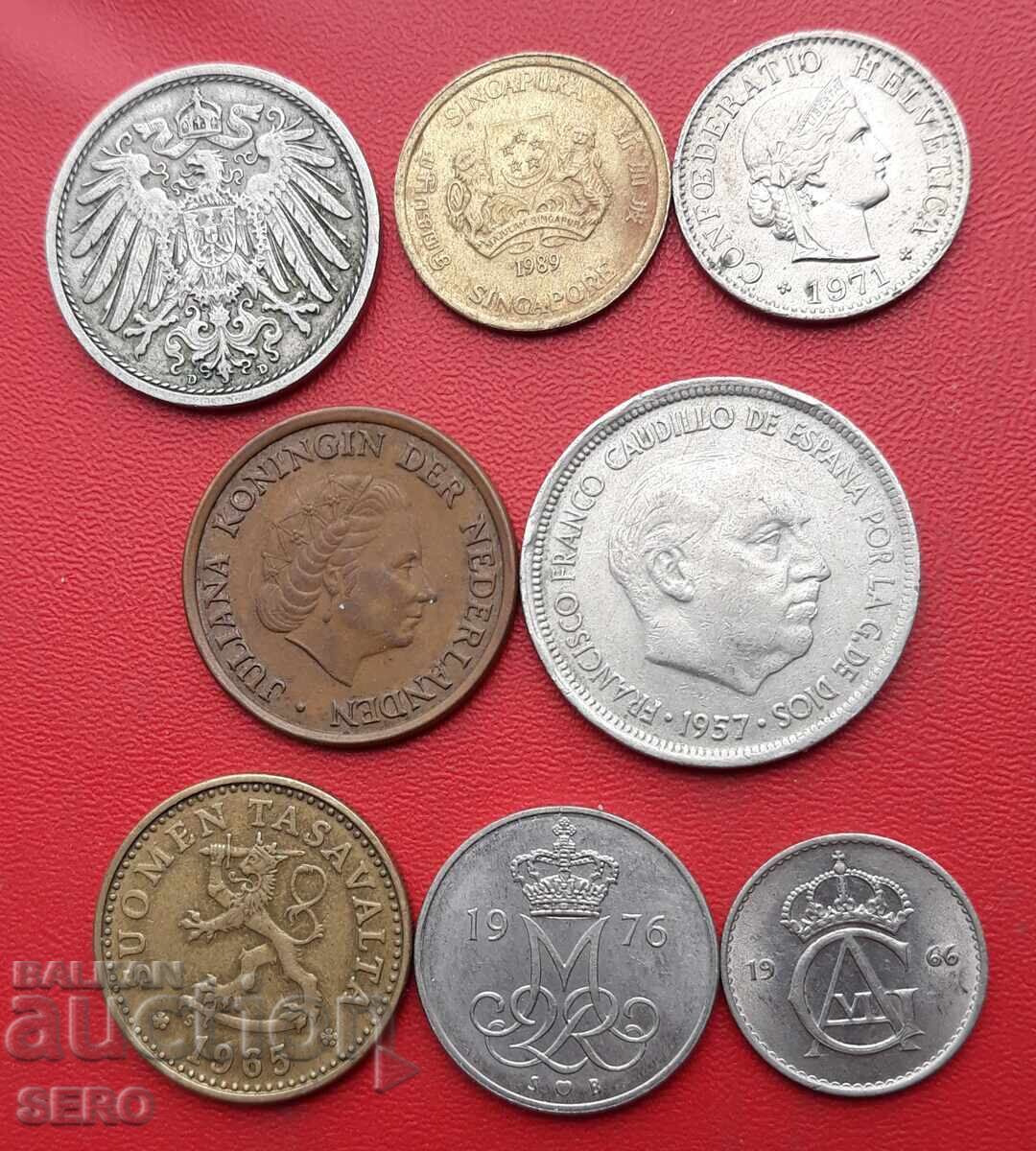 Μικτή παρτίδα 8 νομισμάτων με τιμή 1.01 BGN | € 0.52 Μικτή παρτίδα 8 νομισμάτων με τιμή 1.01 BGN | € 0.52