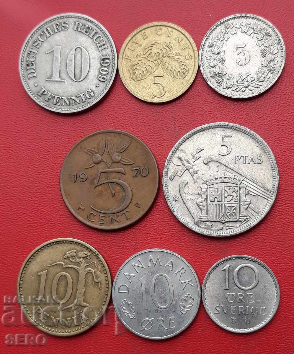 Μικτή παρτίδα 8 νομισμάτων Μικτή παρτίδα 8 νομισμάτων