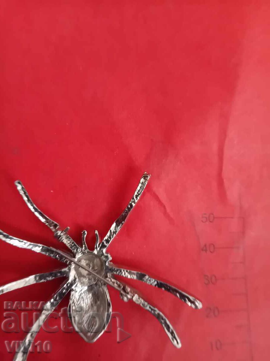 Auction Antique brooch with stones, spider Auction Antique brooch with stones, spider