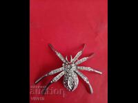 Αντίκα καρφίτσα με πέτρες, αράχνη